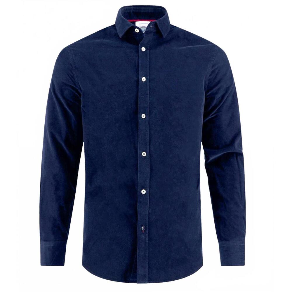 NEW A FISH NAMED FRED men's corduroy shirt in navy